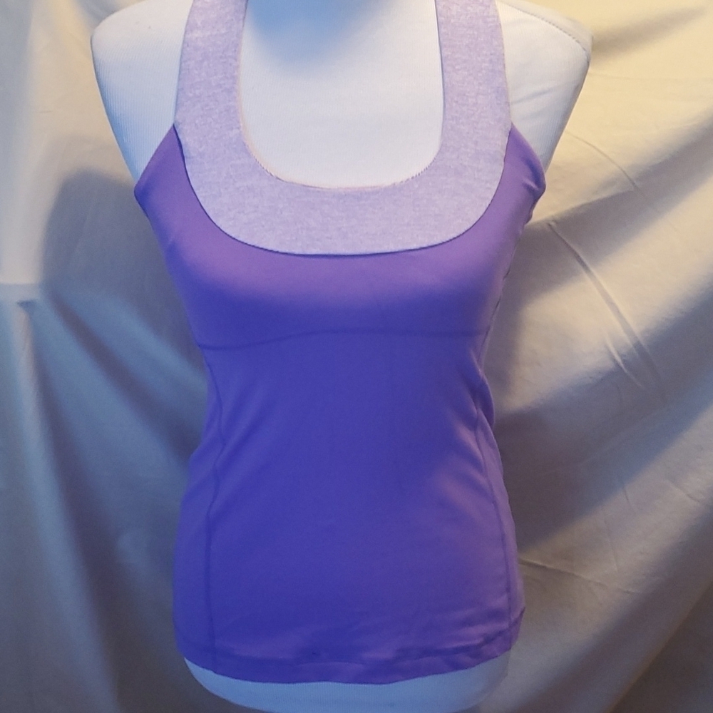 Lululemon Swoop Neck Purple Tank SZ SM
